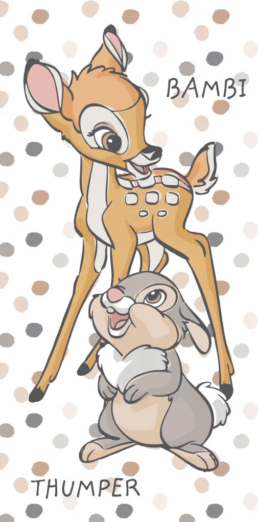 Disney Bambi, Dotty fürdőlepedő, strand törölköző 70x140cm