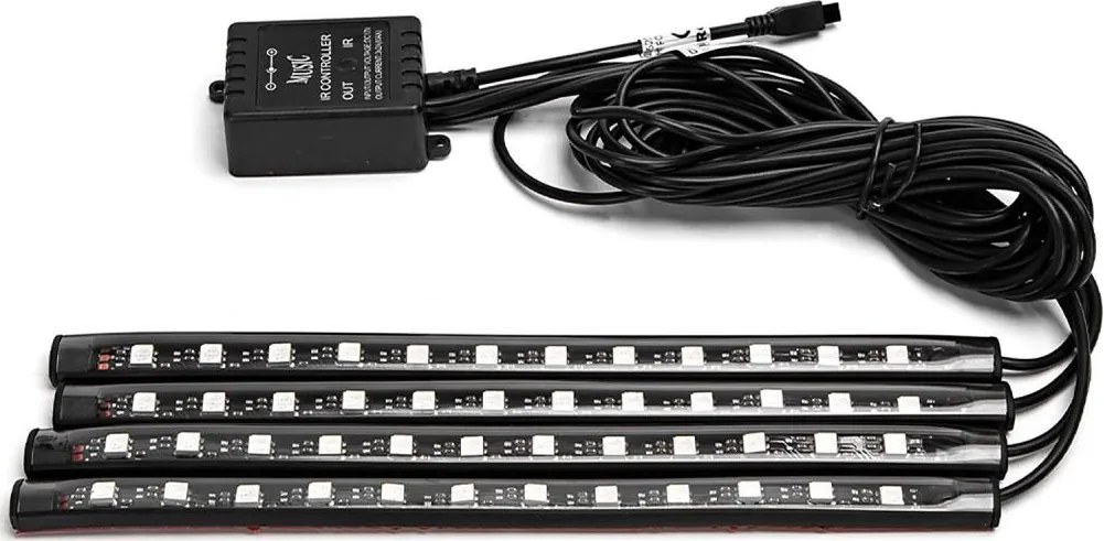 Aigostar - LED RGB dimmelhető autós szalagok LED/4,5W/5V + távirányító