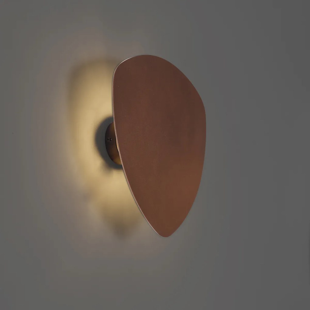 Design fali lámpa bronz organikus 32cm 2-lámpás - Pulley