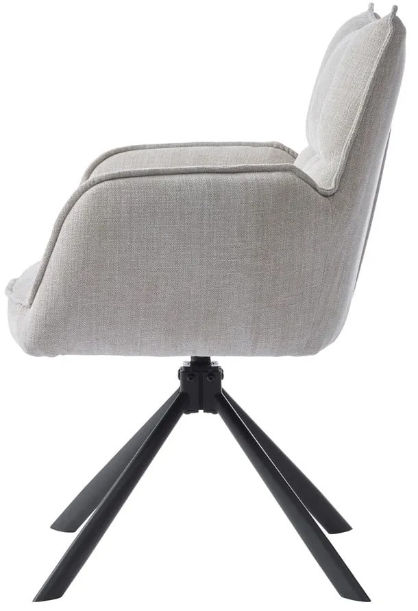 Krémszínű kárpitozott étkezőfotel szett 2 db-os Marilla – Unique Furniture