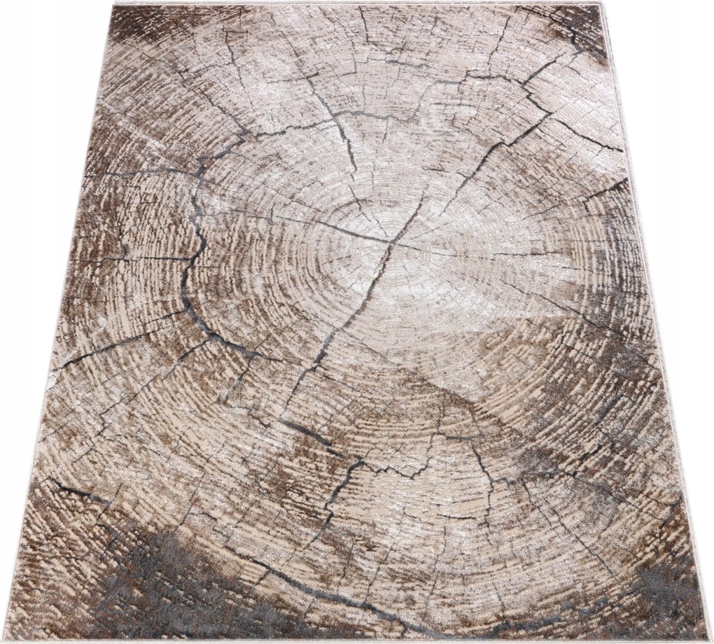 Komo Szőnyeg 120x170 Stílusos Modern fényes Bézs barna w18