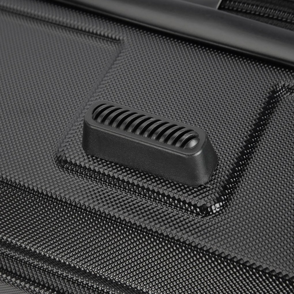 BONTOUR “spinner” nagy duplakerekes gurulós bőrönd, 76x50,5x29,5 cm, fekete