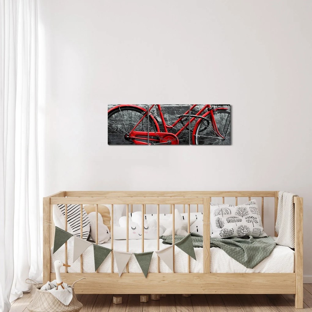 Kép - Történelmi kerékpár (órával) (90x30 cm)