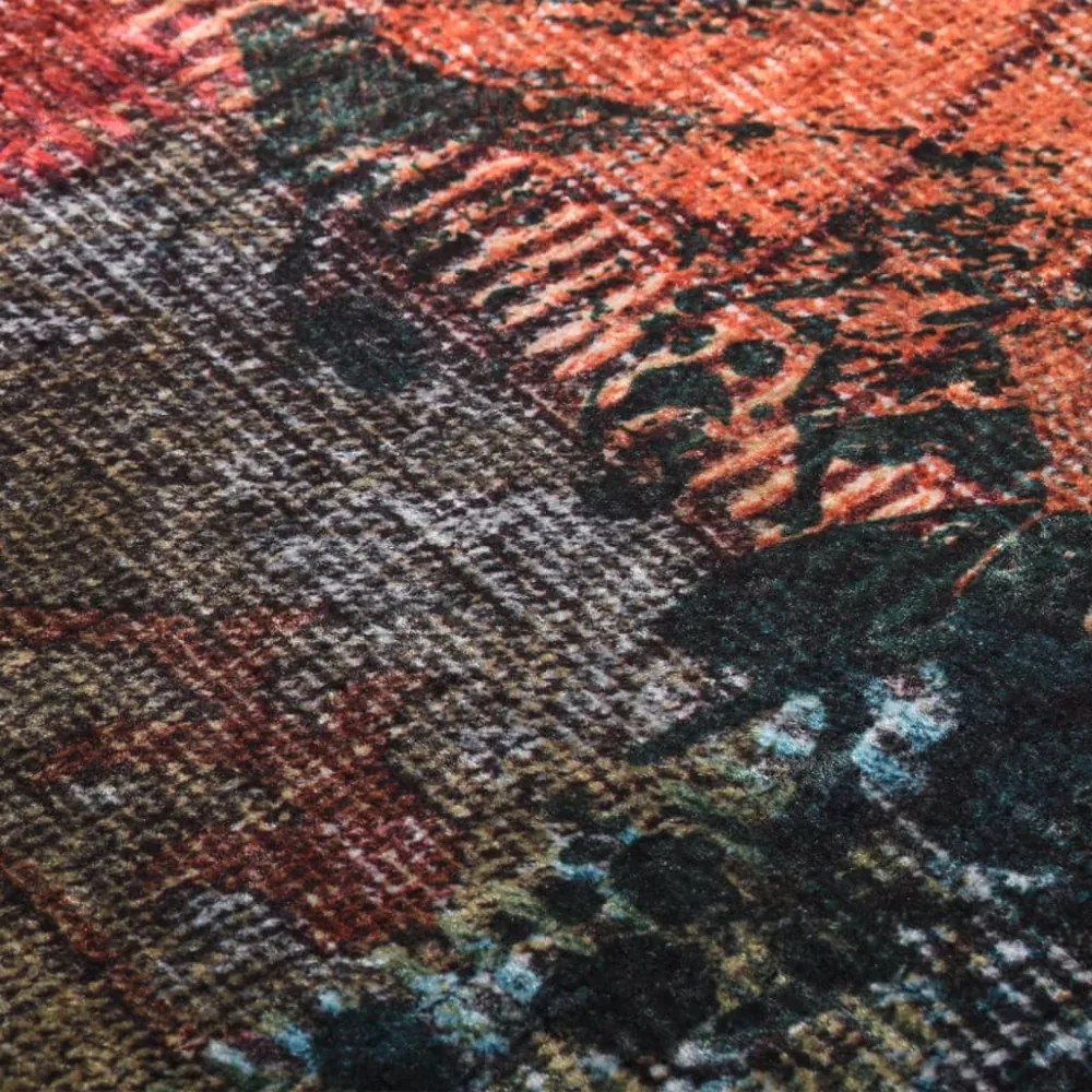 többszínű foltvarrott csúszásmentes mosható szőnyeg 190x300 cm