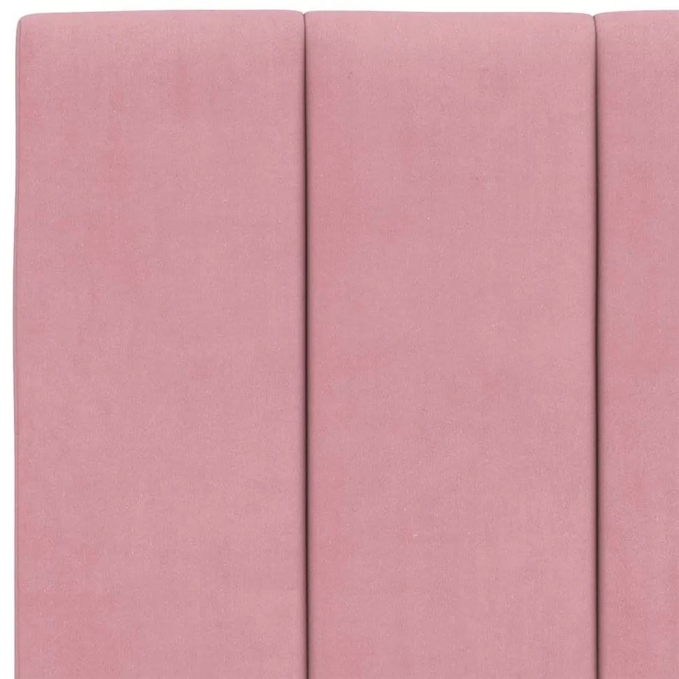 rózsaszín bársony fejtámla párna Hanko 140 cm