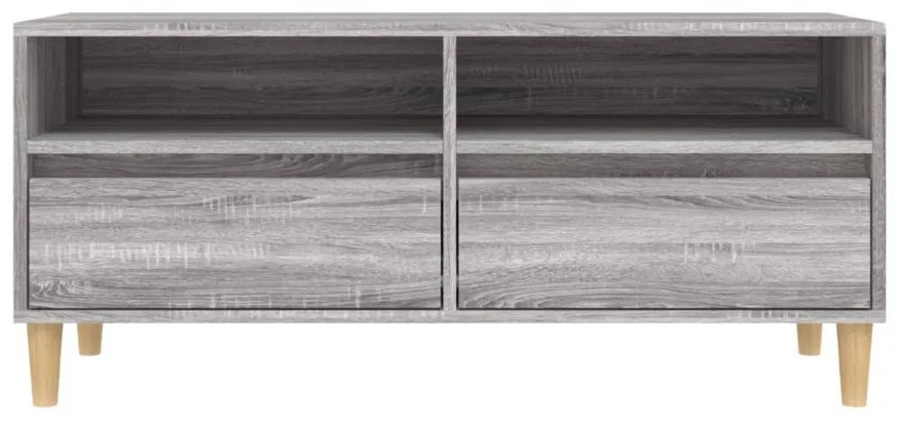 szürke sonoma színű szerelt fa TV-szekrény 100x34,5x44,5 cm