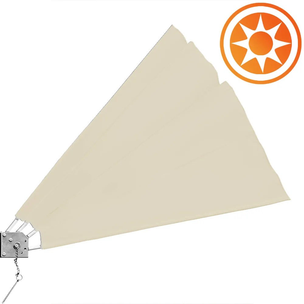 Detex® Erkélyre való összecsukható paraván 140x140 cm - bézs