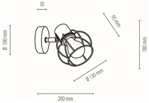 Spot-Light 26114104 - Fali spotlámpa PHIPHI 1xE27/60W/230V tölgy