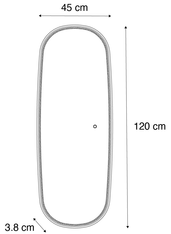 Modern fürdőszobai tükör arany színben, LED-del és érintős dimmerrel - Geraldien