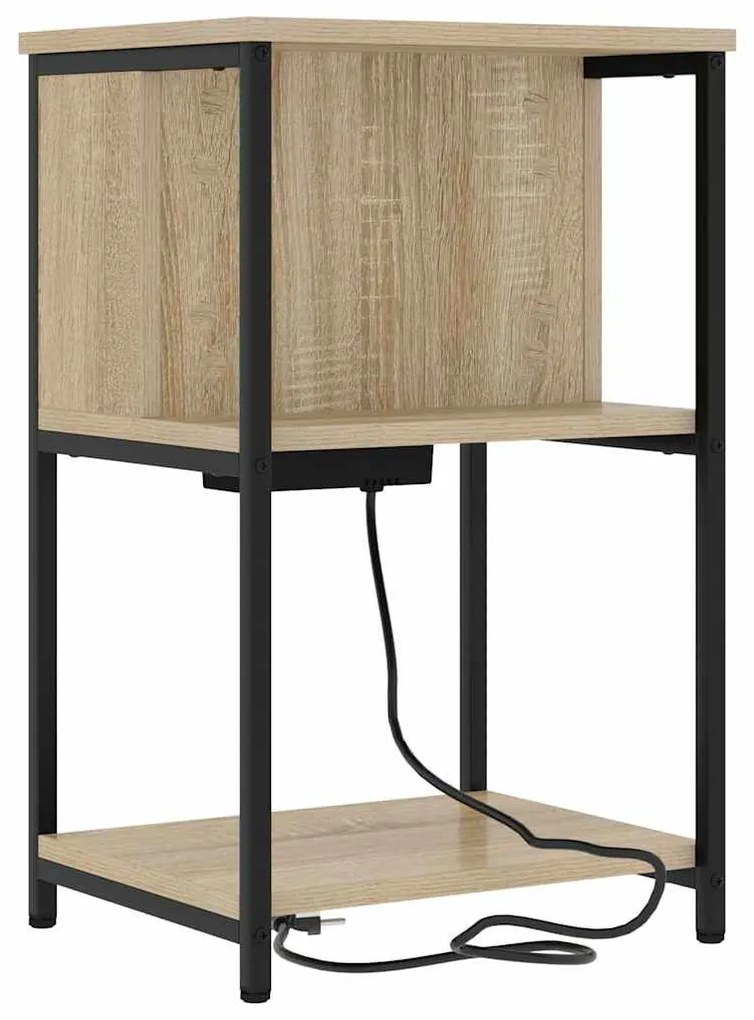 Éjjeliszekrény 2 pcs sonoma tölgy 38 x 31 x 61 cm Faanyag