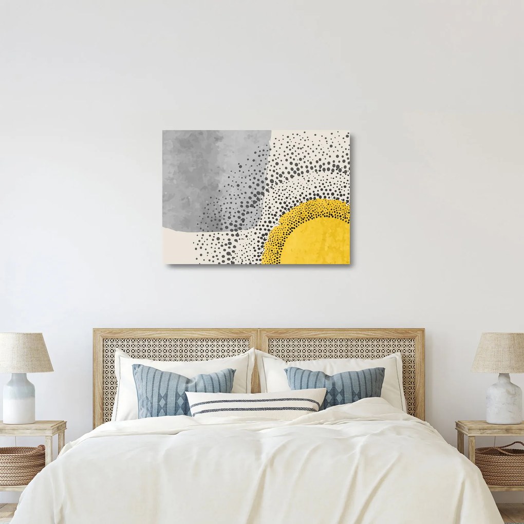 Üveg kép - N⁰3 strand absztrakt festménye (70x50 cm)
