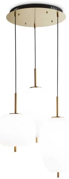 Ideal Lux - LED Csillár zsinóron UMILE LED/55W/230V átm. 60 cm CRI 90 réz/fehér