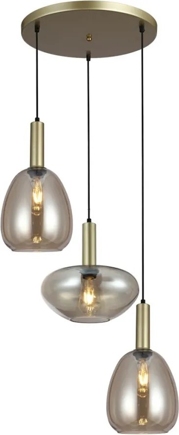 ITALUX PND-23541-3-GD-CH GATER Többágú Függesztett Lámpa Arany E27 IP20