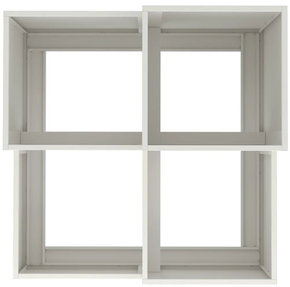 Kerti Ültető 80x80x60 cm Fehér Acél