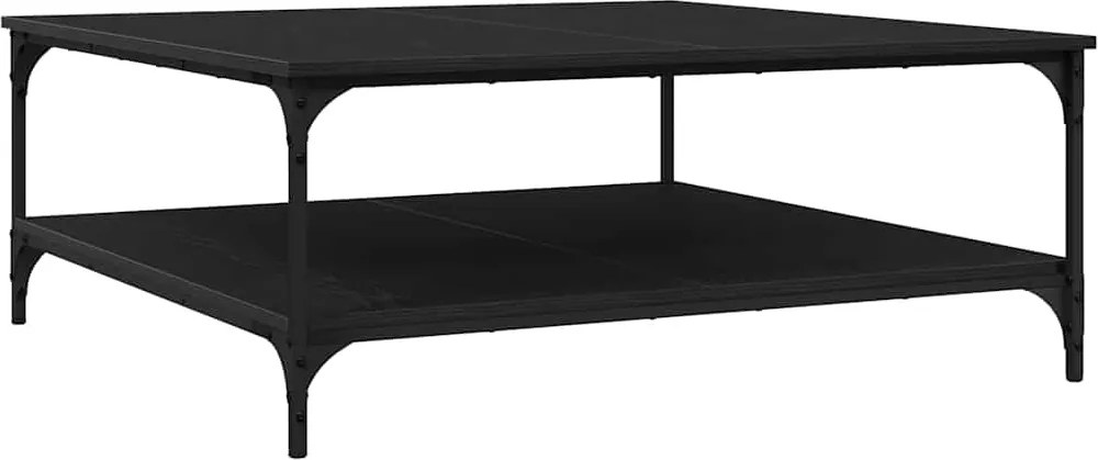 vidaXL Dohányzóasztal Musta tammi 100 x 100 x 40 cm Faanyag