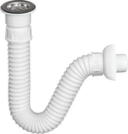 TEXO mosdószifon flexibilis csővel - Ø 5/4" x 0,5 m x Ø 40 mm