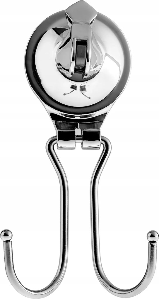 Akasztós Fürdőszobai Törölközőtartó Fali Tartó Tapadókoronggal Ezüst