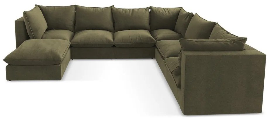 Khaki sarokkanapé (jobb oldali-U alakú) Manao – Makamii