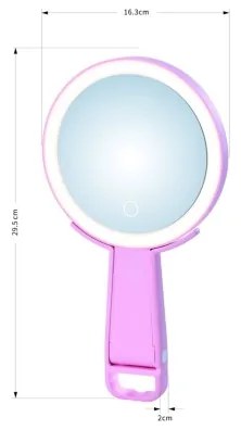 Immax 09102L - LED+CCT dimmelhető kozmetikai tükör SWEET LED/3W/5V rózsaszín