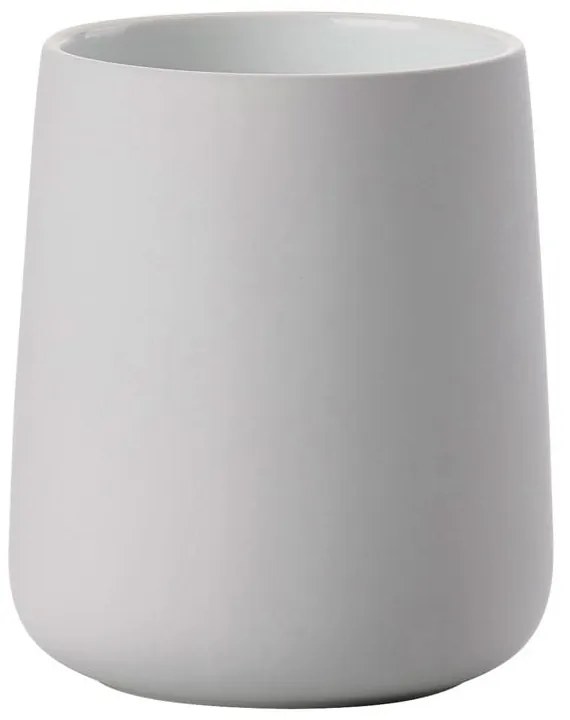 Világosszürke porcelán fogkefetartó pohár Nova – Zone