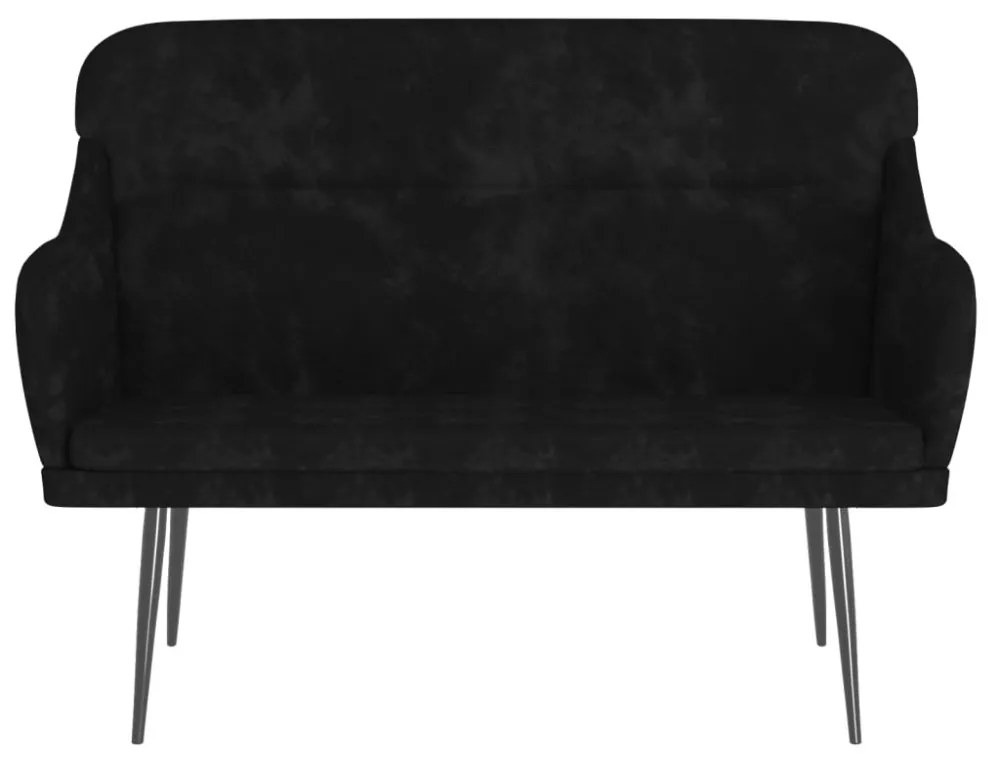 fekete bársonypad 110 x 76 x 80 cm