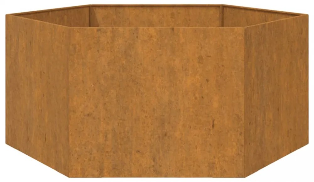 rozsda színű corten acél növénytartó 90 x 90 x 45 cm