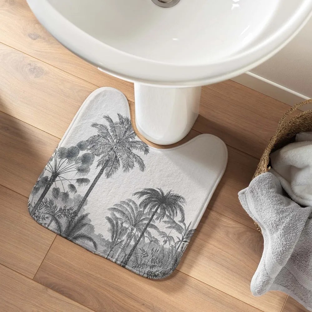 Fekete-bézs fürdőszobai kilépő WC-hez 45x45 cm Cocoty – douceur d'intérieur