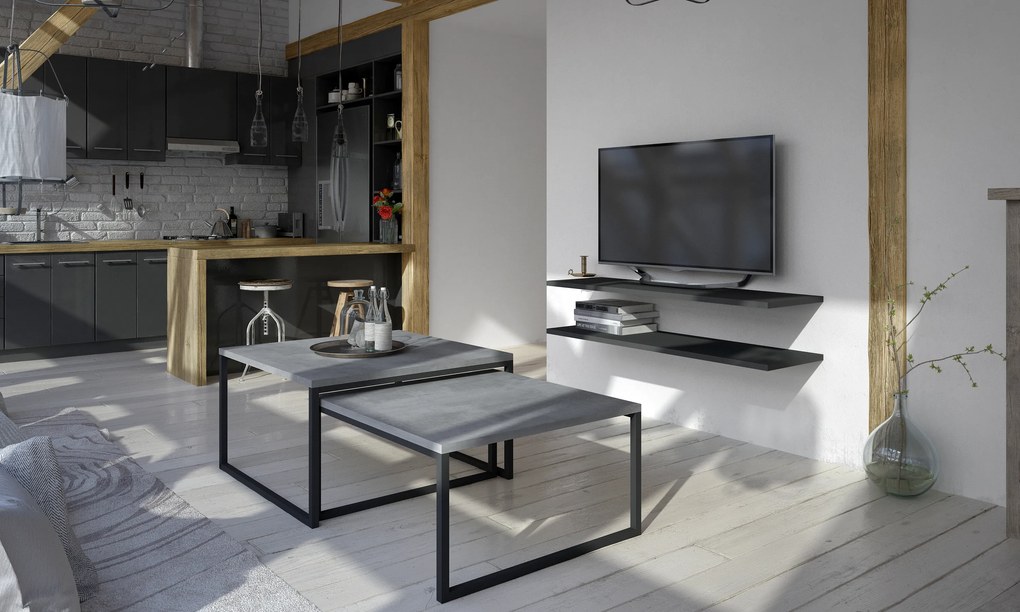 Dohányzóasztal szett -2 db Nivessa (beton). 1025397
