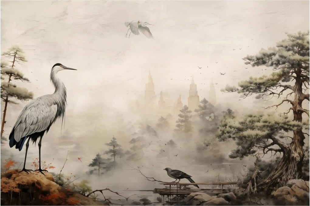 Kép - Rajzfilm tájkép (90x60 cm)