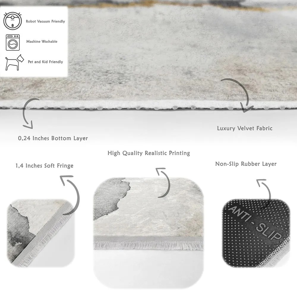 Szürke szőnyeg 80x150 cm – Mila Home