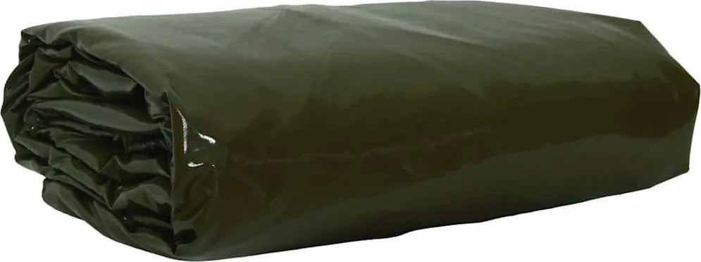 vidaXL Ponyva 650g / m² Olajzöld 3 x 6 m Vászon PVC bevonattal