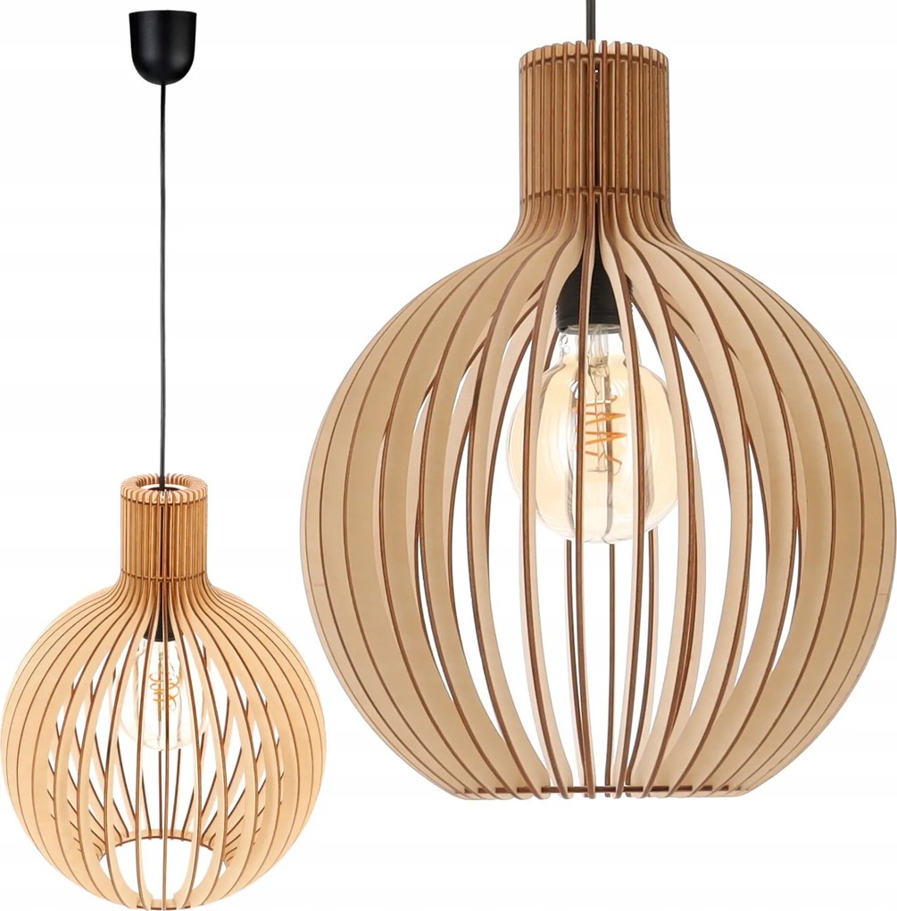 Mennyezeti lámpa Függő Led csillár Fa E27