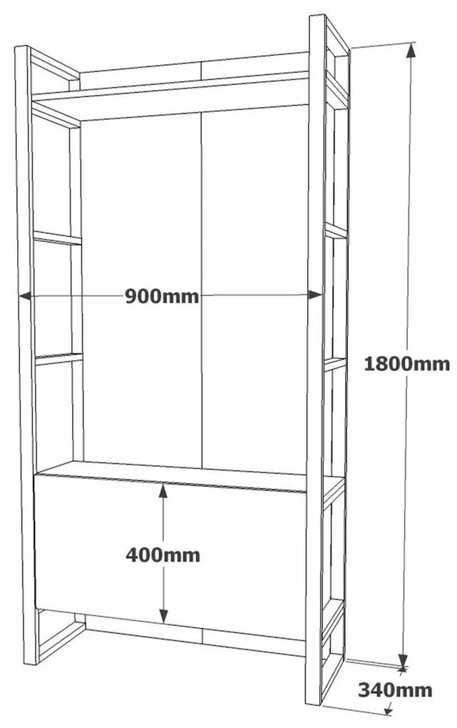 Mea Atlantic Pine előszoba szett