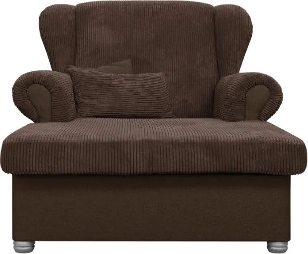 Sötétbarna kordbársony fotel Lord – Ropez