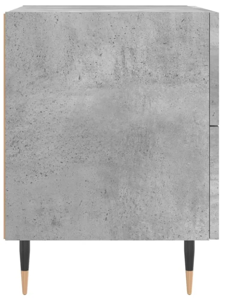 vidaXL 2 db betonszürke szerelt fa éjjeliszekrény 40 x 35 x 47,5 cm