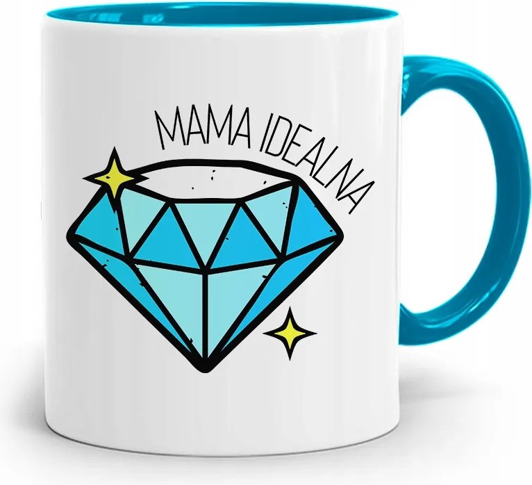 Kék Bögre Anyukáknak Anya Tökéletes Ajándék fényképes nyomattal