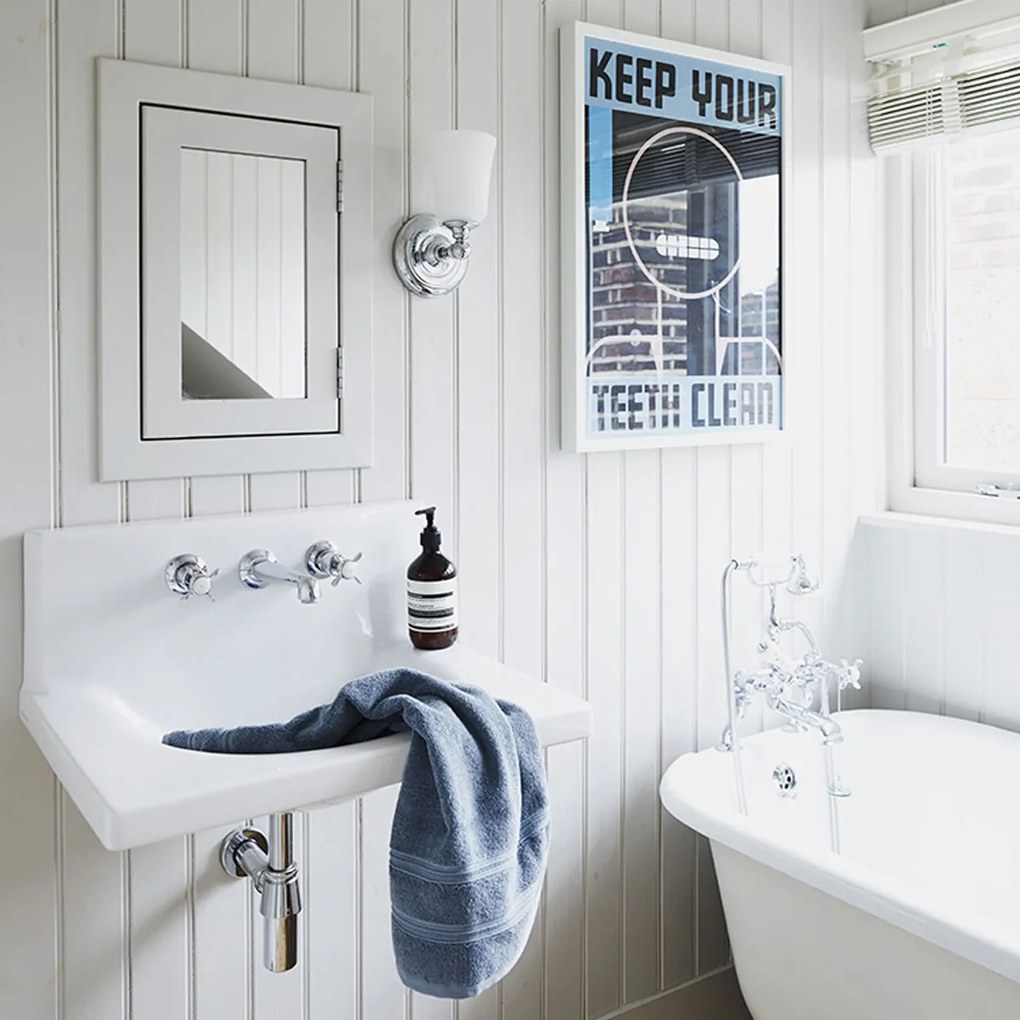 Feiss glamour klasszikus fali lámpa huguenot lake fehér króm elsfe-hugolake1bath IP44
