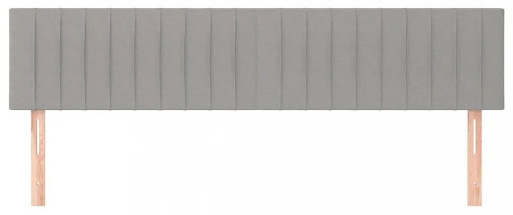 2 db világosszürke szövet fejtámla 100x5x78/88 cm