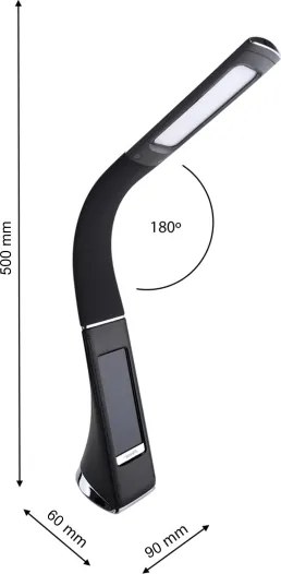 LED Dimmelhető asztali lámpa kijelzővel GALA 1xLED/6W/230V