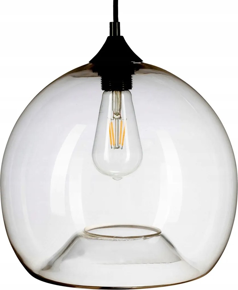 Függőlámpa üveg átlátszó Onyx 30cm