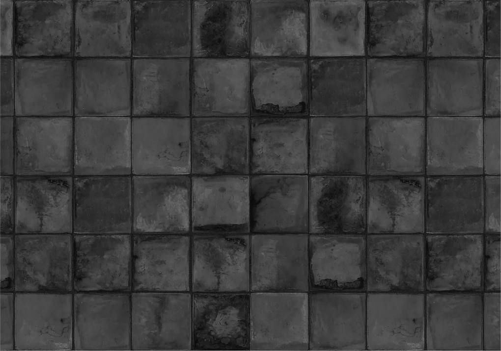 Flizelin tapéta Flizelin Fali Prémium Szürke csempe 312x219 Ragasztó