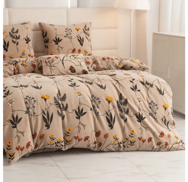 HERBAR bézs mikroplüss ágyneműhuzat Ágyneműhuzat mérete: 70 x 90 cm | 140 x 200 cm