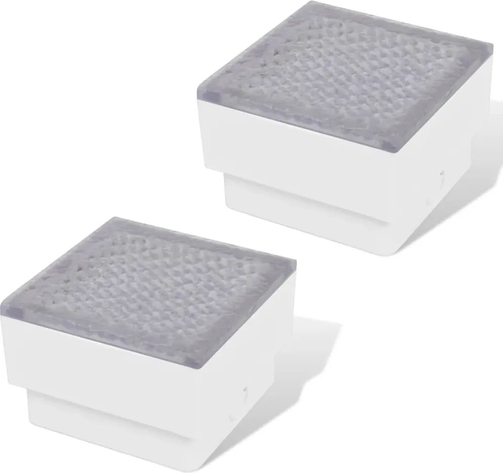 vidaXL 2 db LED földbe építhető izzó / kültéri lámpa 100 x 100 x 68 mm