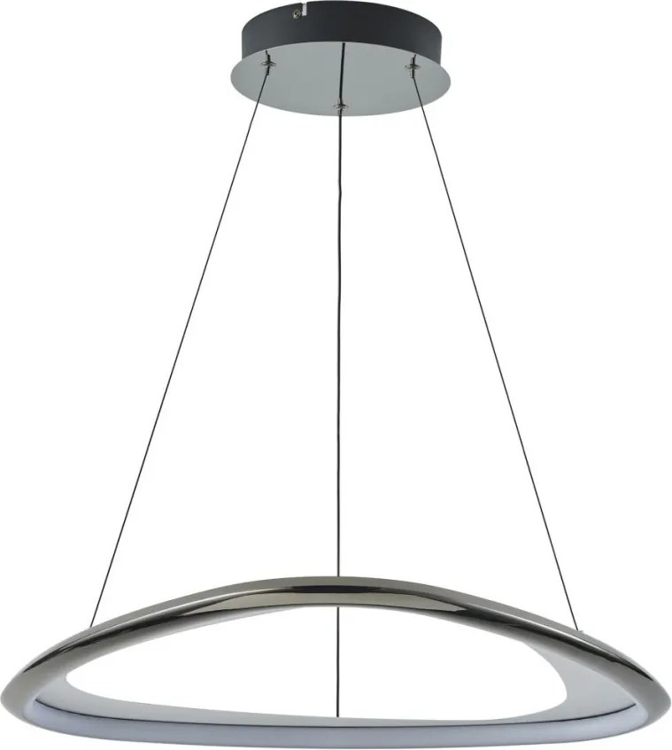 ZUMA LINE MD3888-1S-3BCT GETAFE Modern Led Függesztett Lámpa Króm, Fekete LED IP20