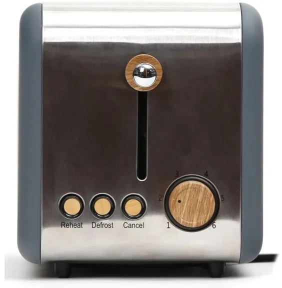 Kenyérpirító két lyukkal 900W/230V rozsdamentes acél/szürke