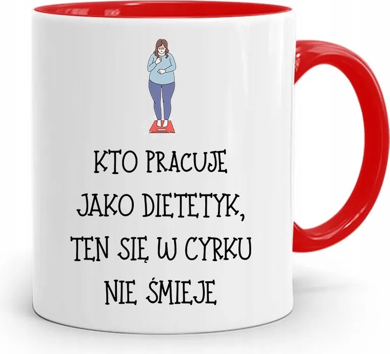 Dietetikusoknak Dietetikus Bögre Piros Ajándék fényképes nyomtatással