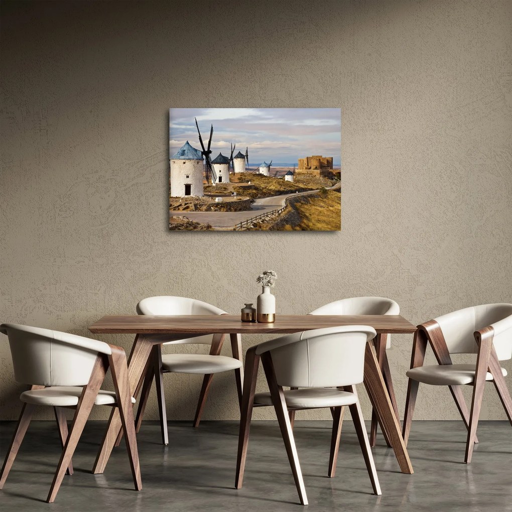 Kép - Consuegra szélmalmai, Spanyolország (70x50 cm)