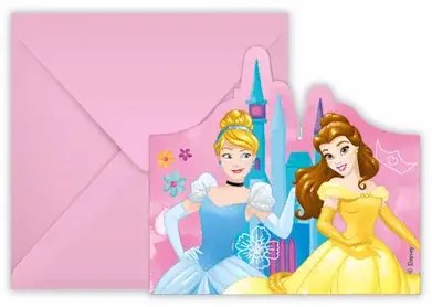 Disney Hercegnők Live Your Story party meghívó 6 db-os FSC