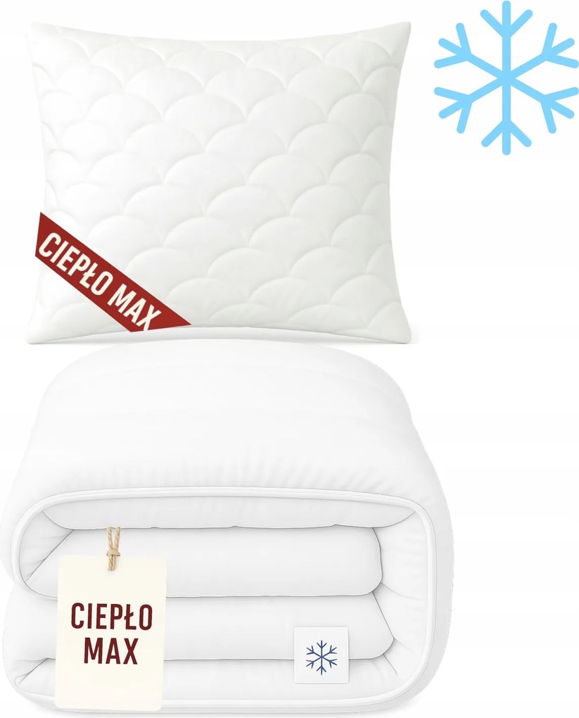 Téli szett |meleg Max| Bolyhos paplan 180x200 70x80 Lengyel Minőség