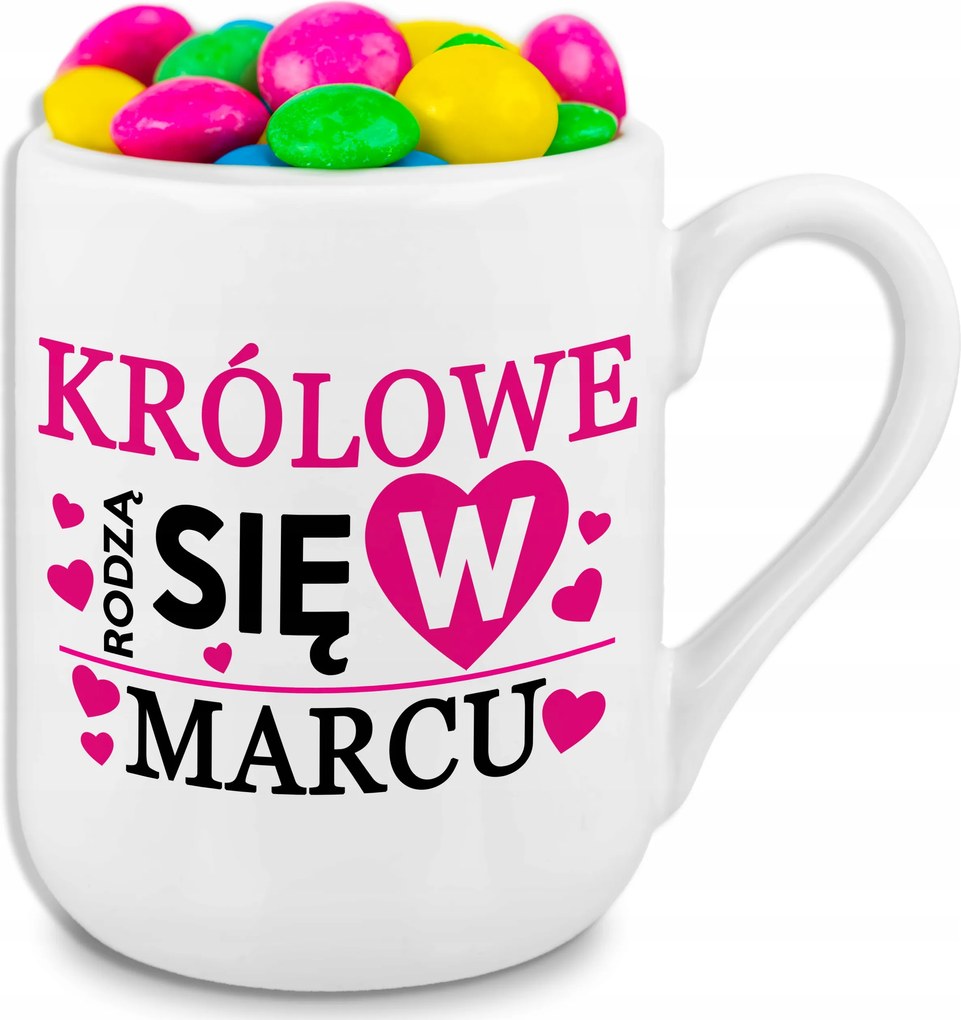 Bögre Fehér 330ml Kávé Királynők Születnek Márciusban Ajándék Lányoknak